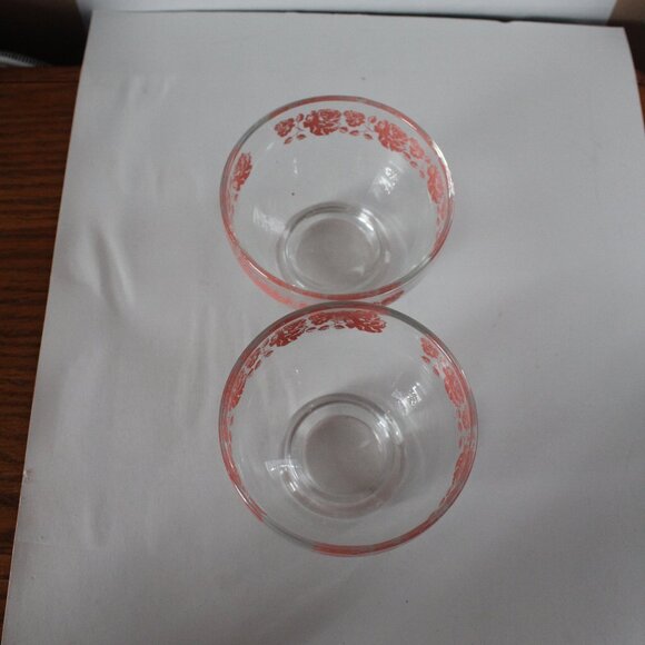 Dominion Pink Rose Sherbet Cups Fruit Lot of 2 - Picture 2 of 2